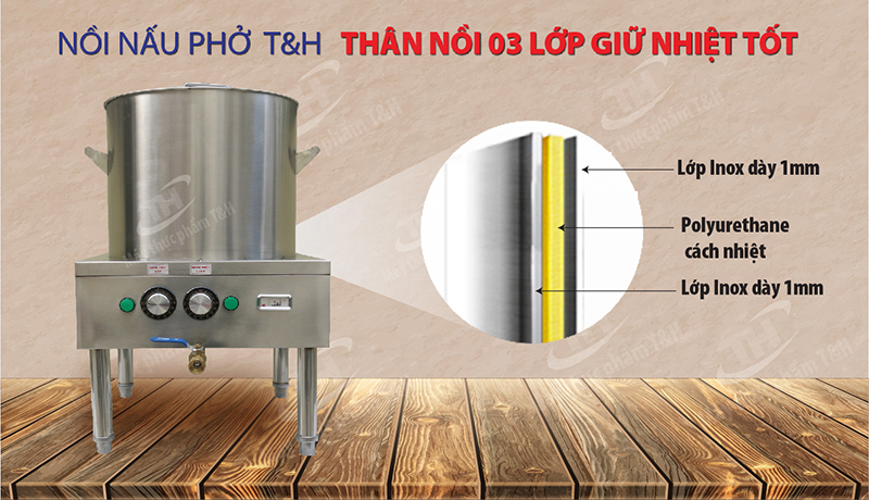 NỒI NẤU PHỞ ĐIỆN T&H 20 LÍT